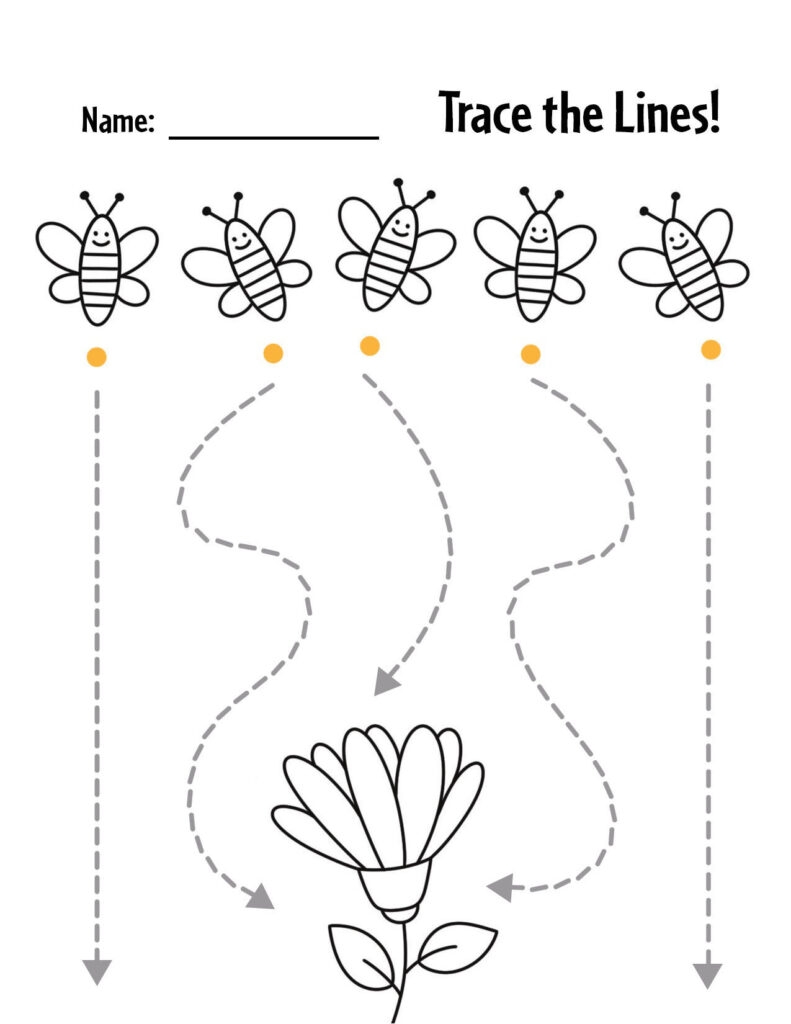 preschool tracing lines worksheets