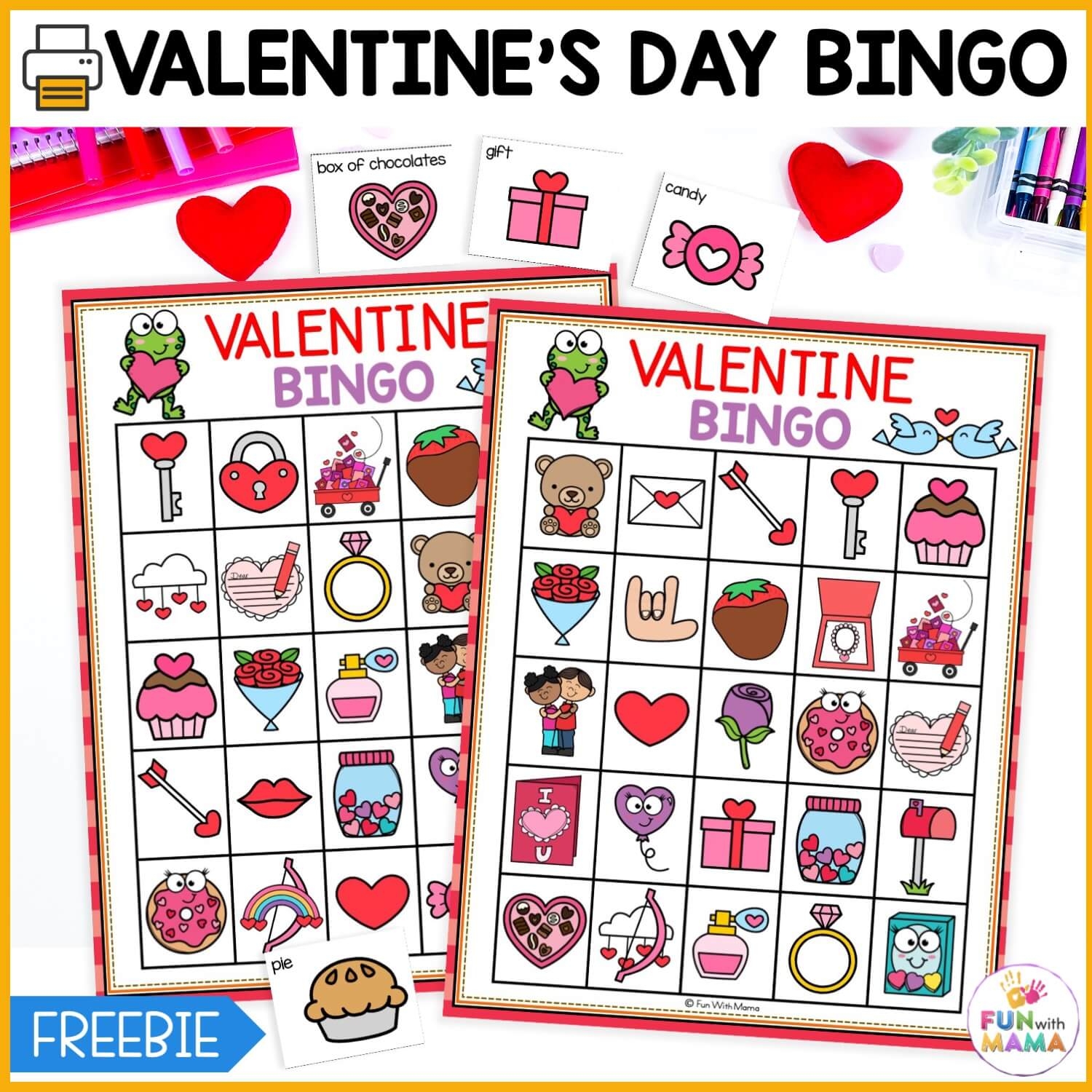 free valentine bingo printables
