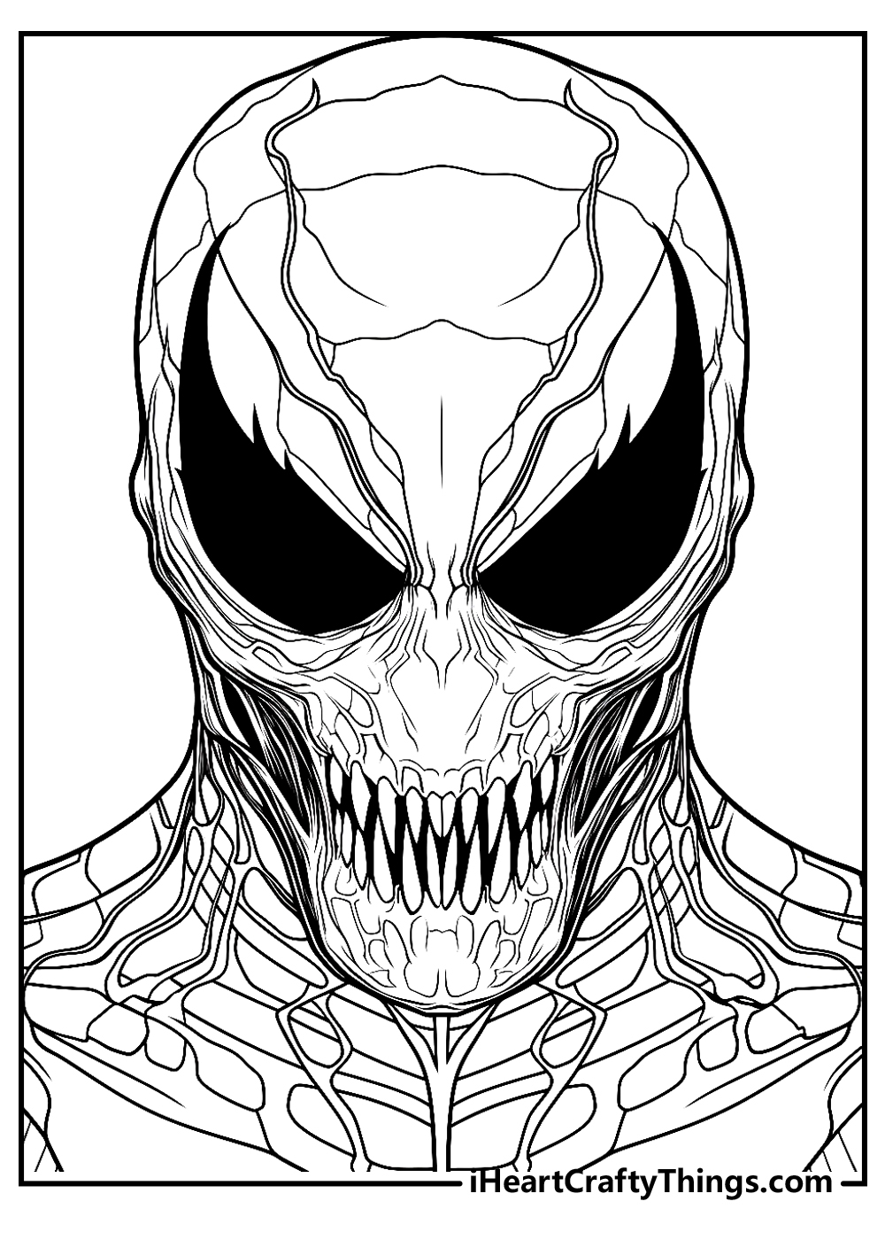 venom printable coloring pages