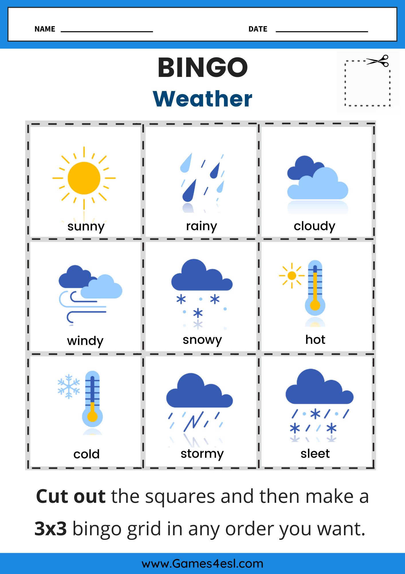 weather activity sheets