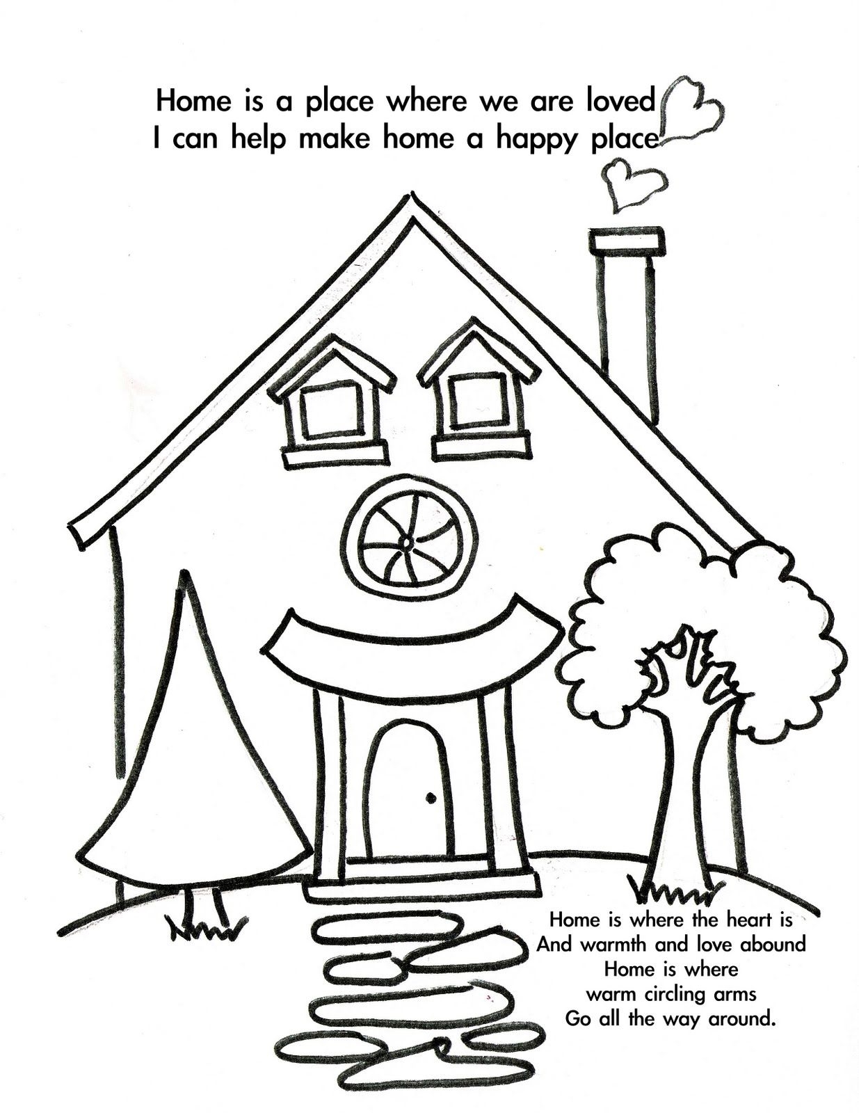 Free Welcome Home Coloring Pages 600662 Clipart Library