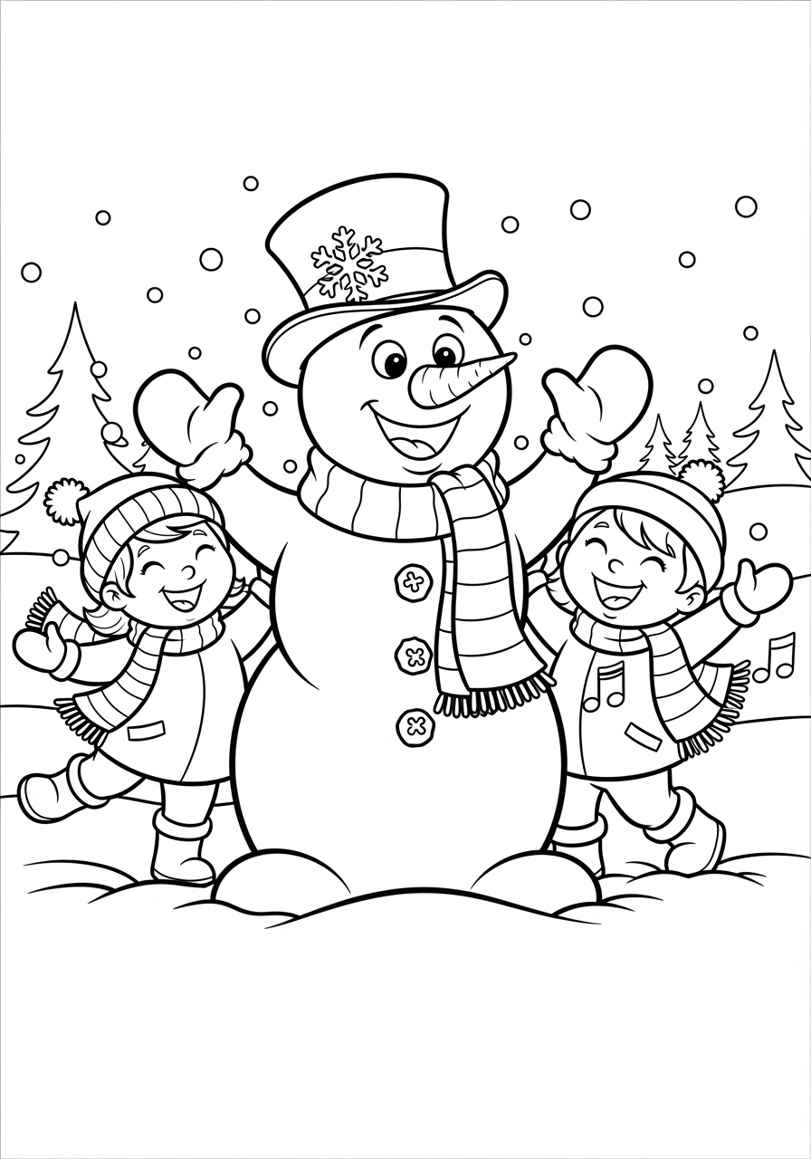 Frosty The Snowman Coloring Page For Kids