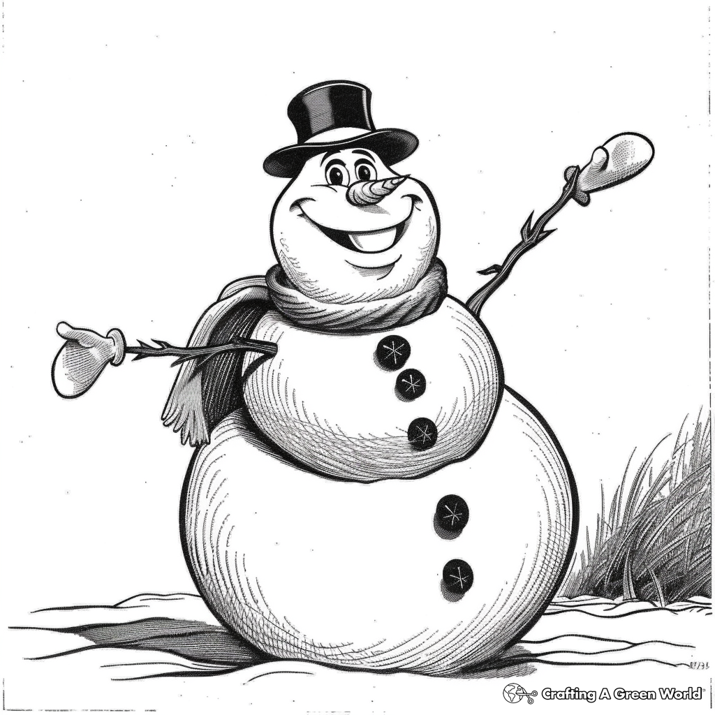 frosty the snowman pictures to color