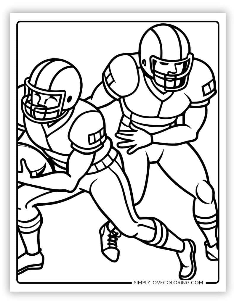 colouring pages of football players