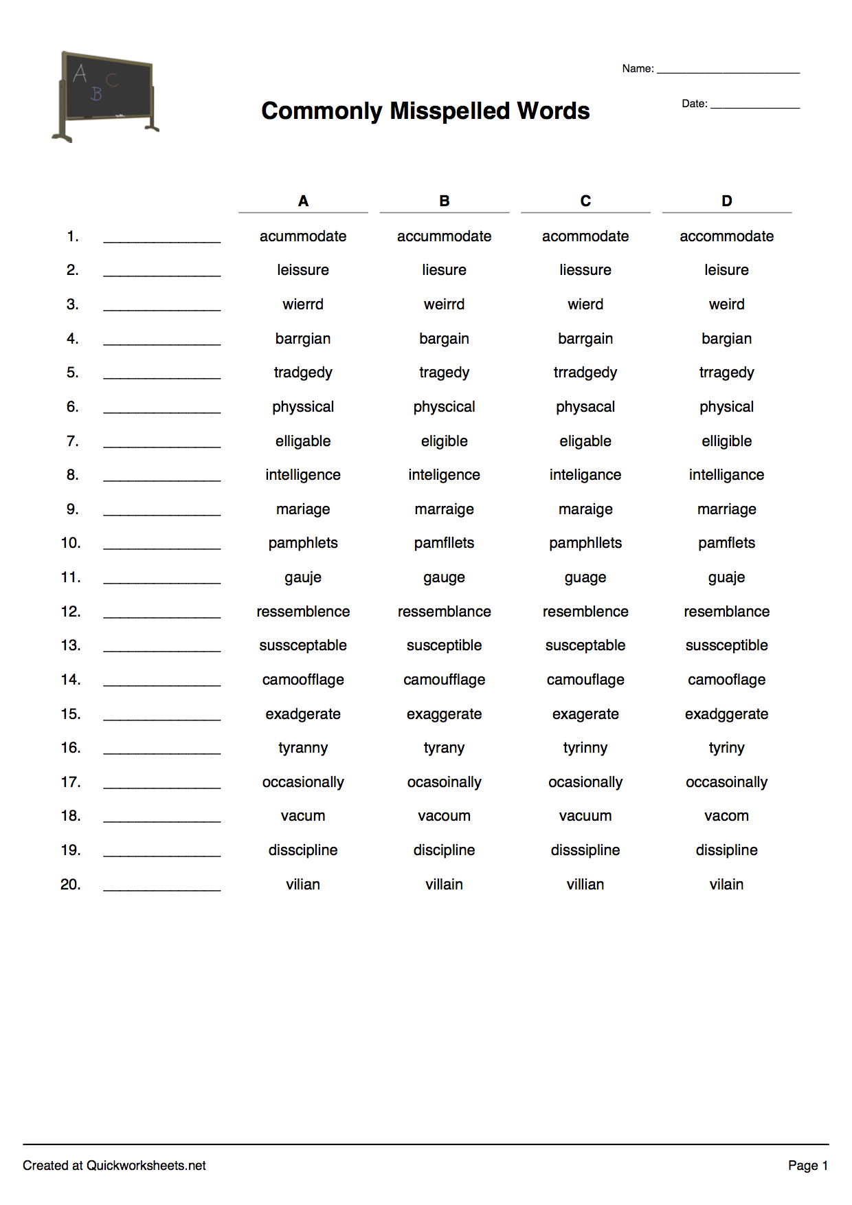 Game Of Thrones Spelling Test English Spelling Test Worksheet Maker