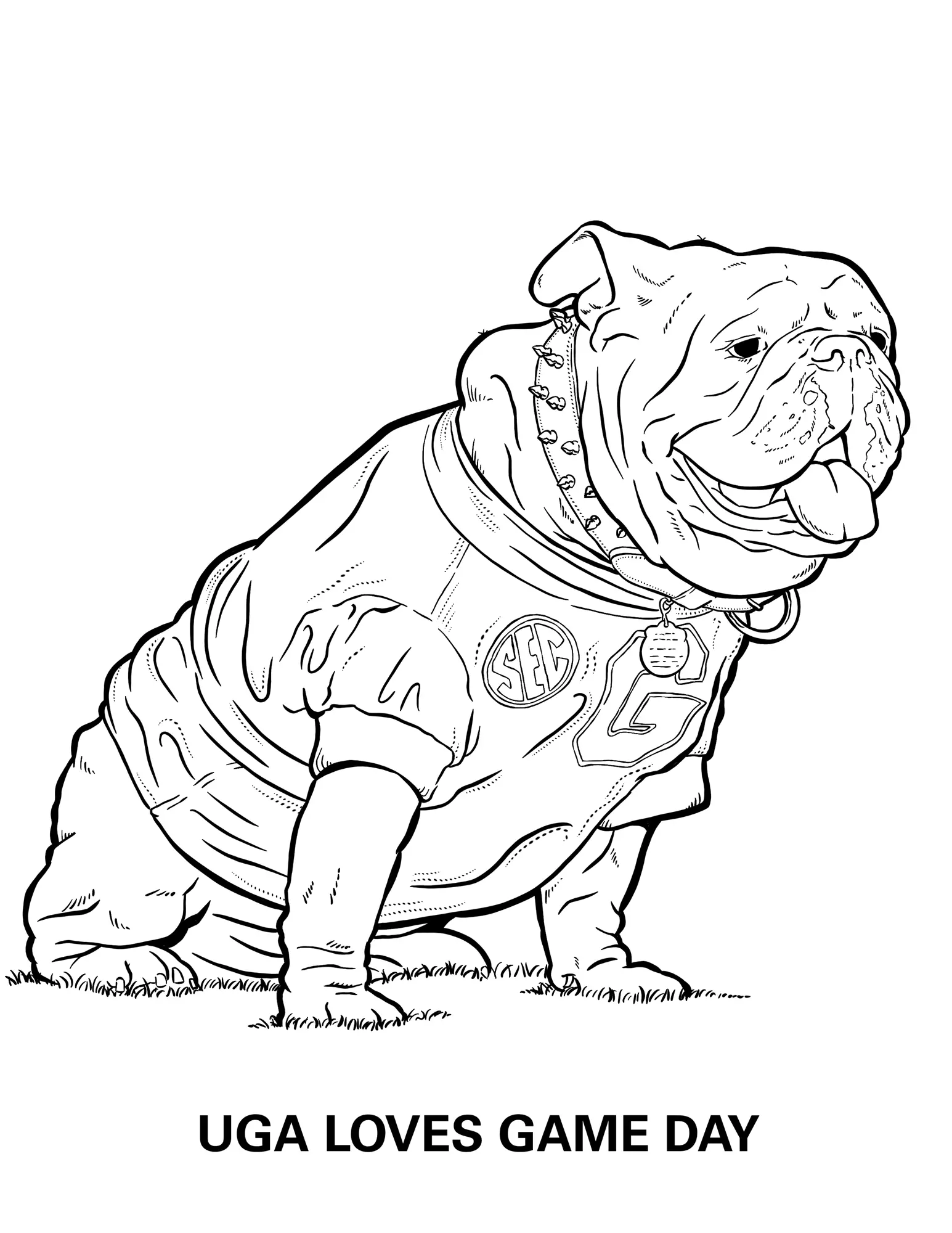 coloring pictures of bulldogs