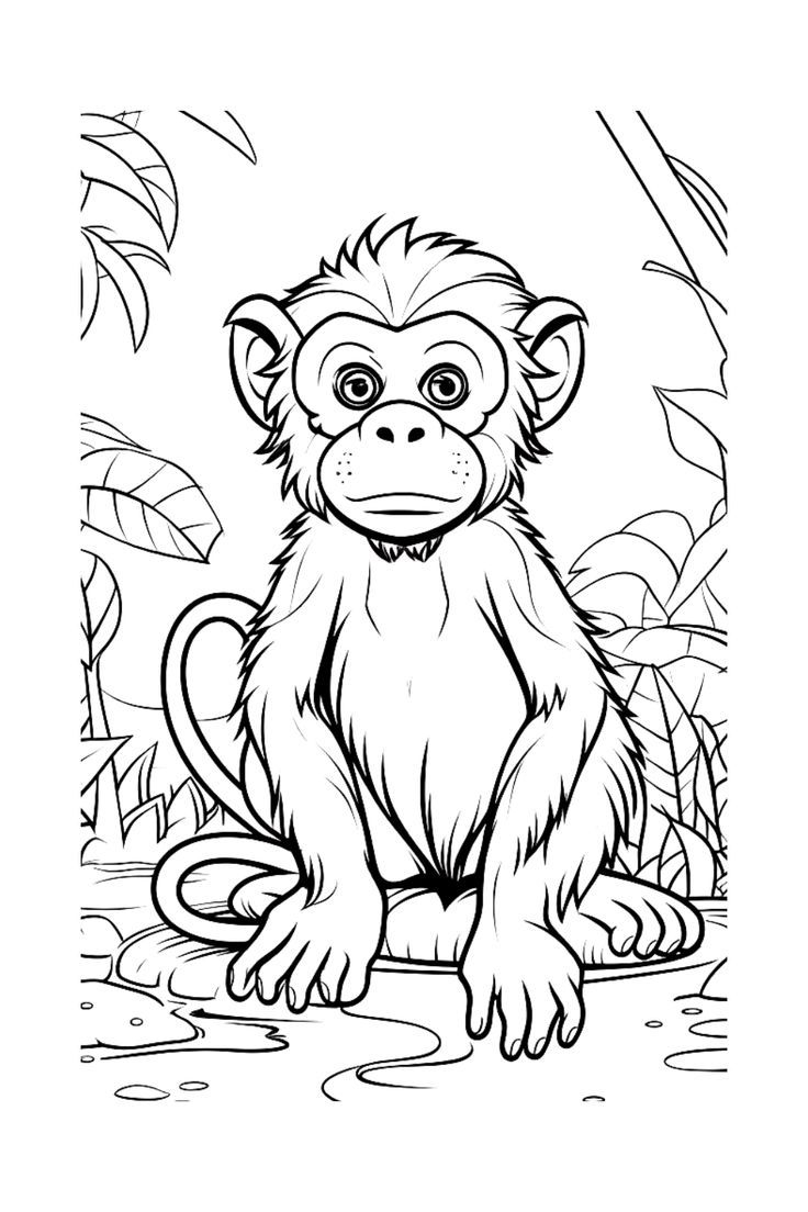 Get Ready For A Colorful Adventure Free Printable Monkey Coloring Page Get Ready For A Colorful Adventure Free Printable Monkey Coloring Page