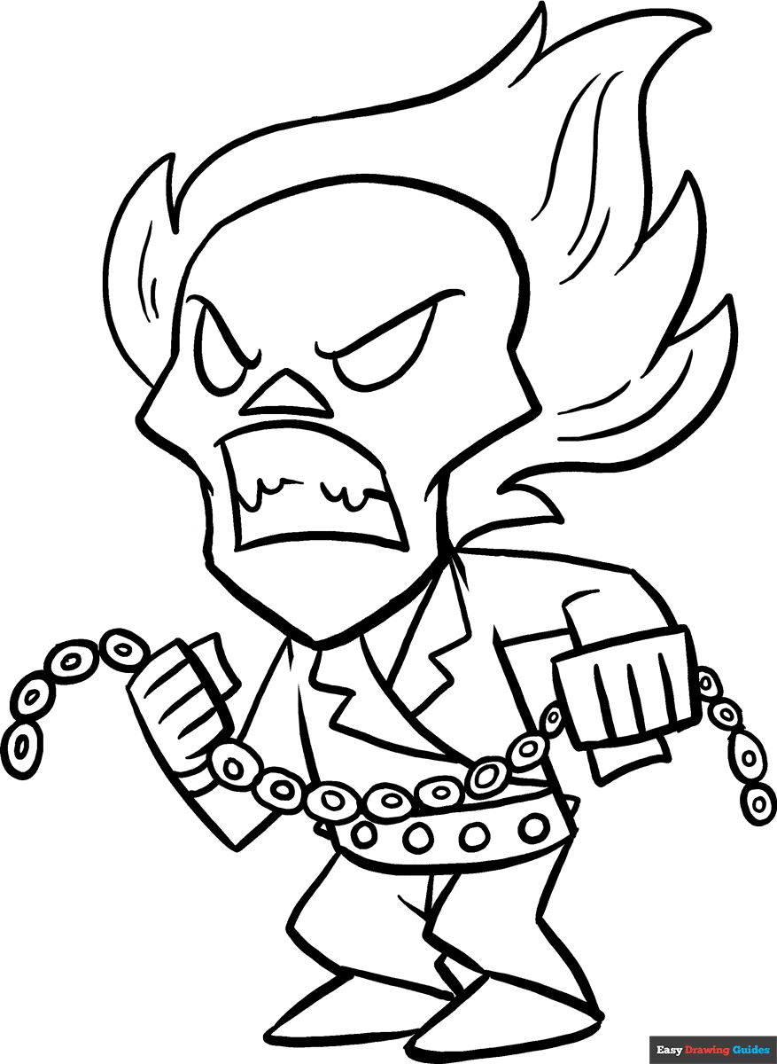 ghost rider coloring pages