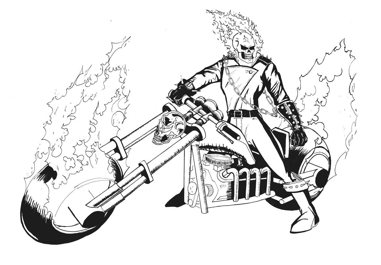 Ghost Rider Coloring Pages Best Coloring Pages For Kids