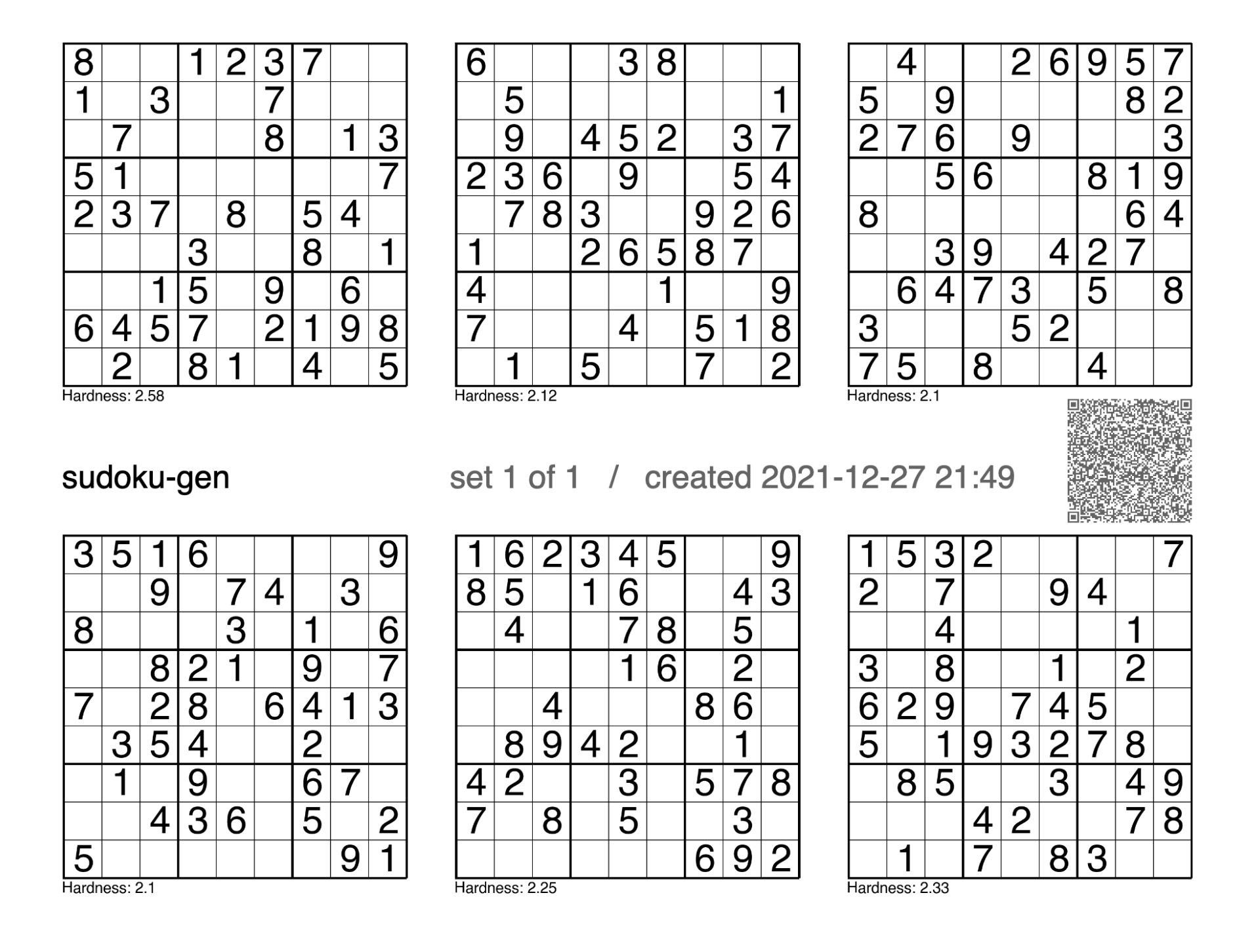 GitHub Knosmos sudoku gen Generate Endless Sudoku Pdfs