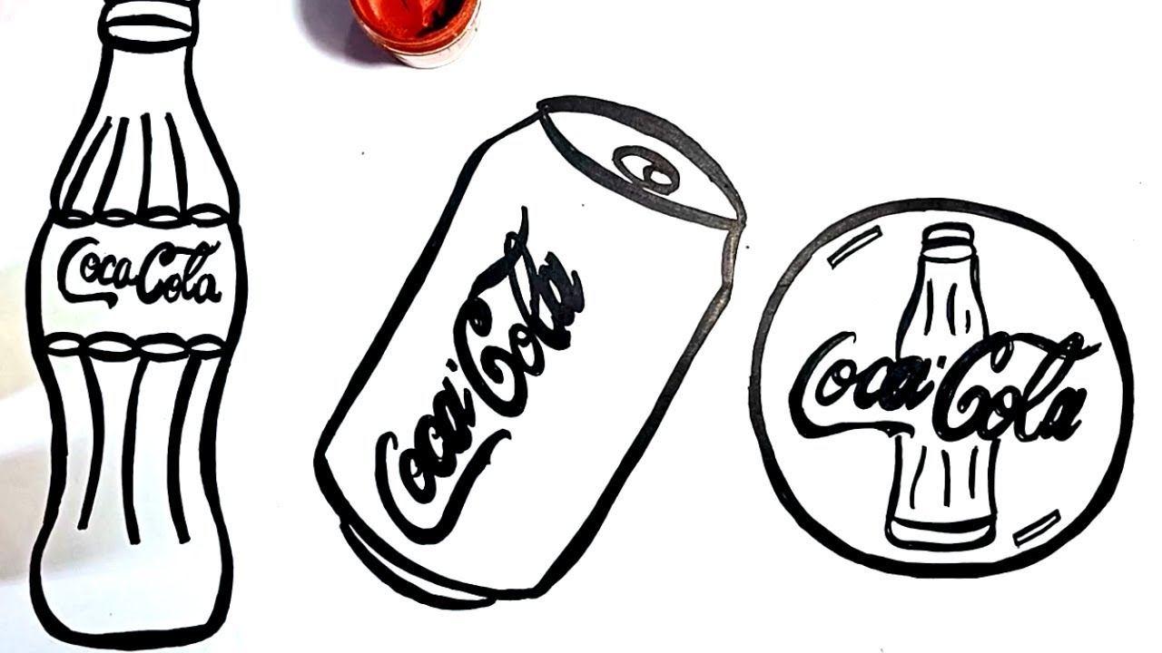 Glitter Coca Cola Coloring And Drawing For Kids Art Fusion YouTube
