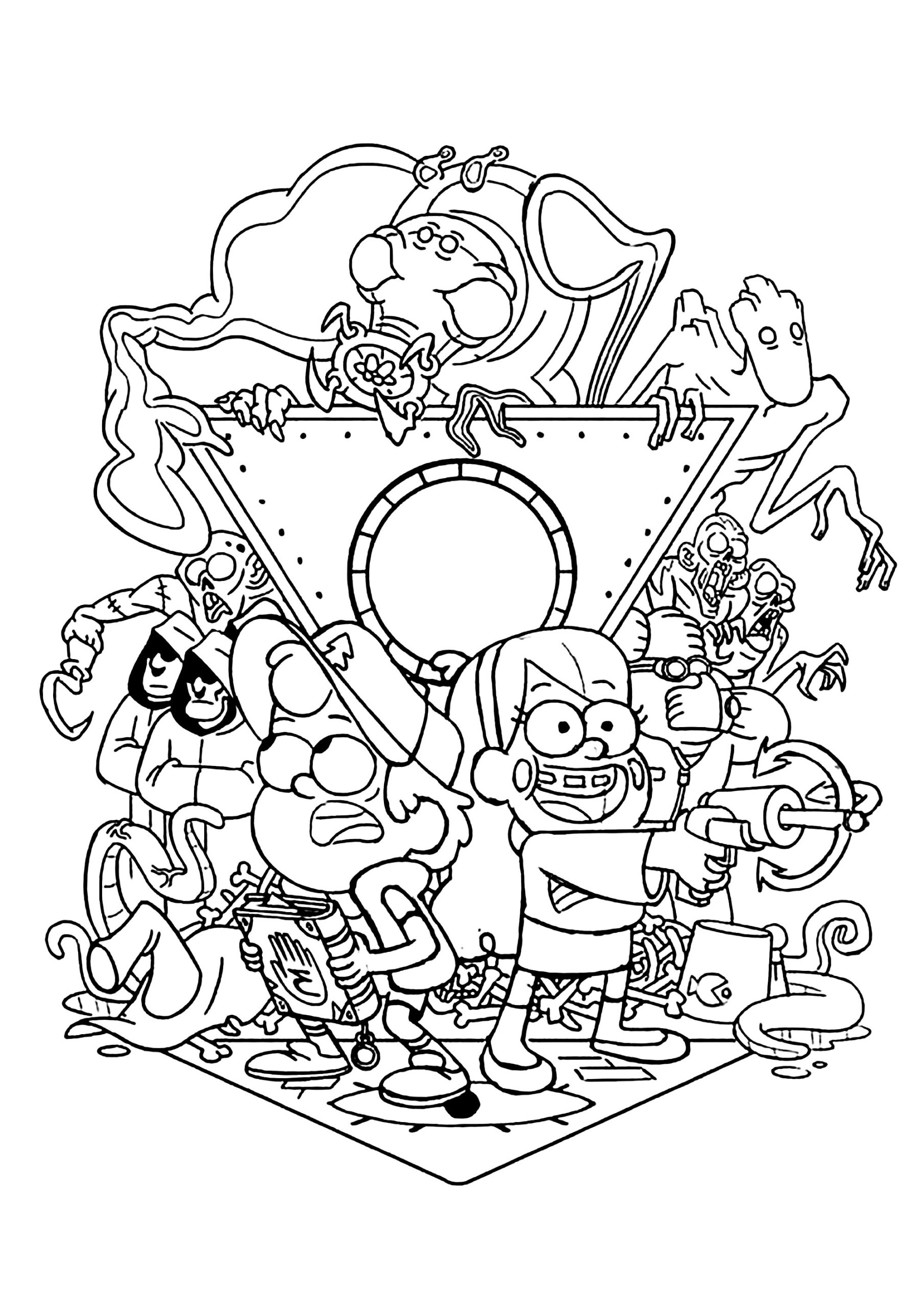 Gravity Falls Characters Gravity Falls Coloring Pages