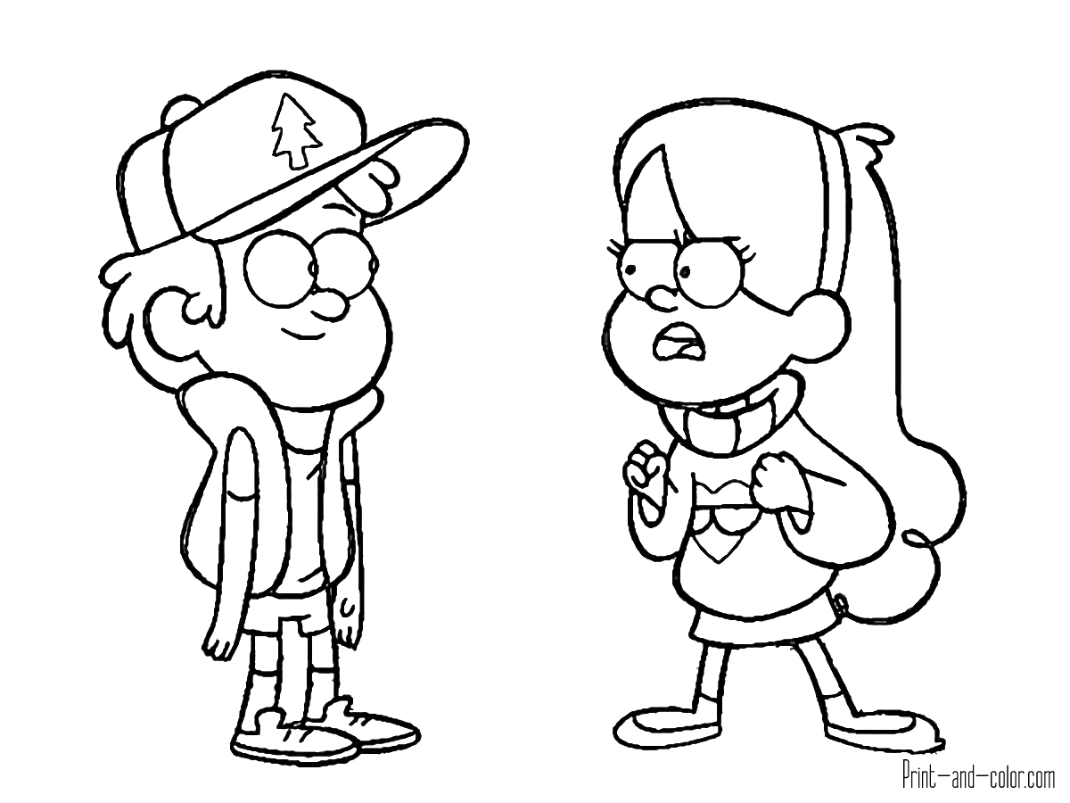 Gravity Falls Coloring Pages Print And Color