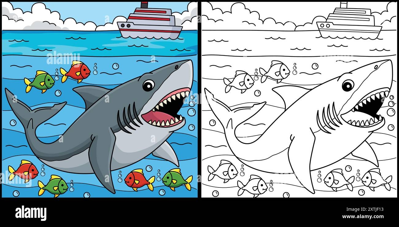 coloring sheets of sharks
