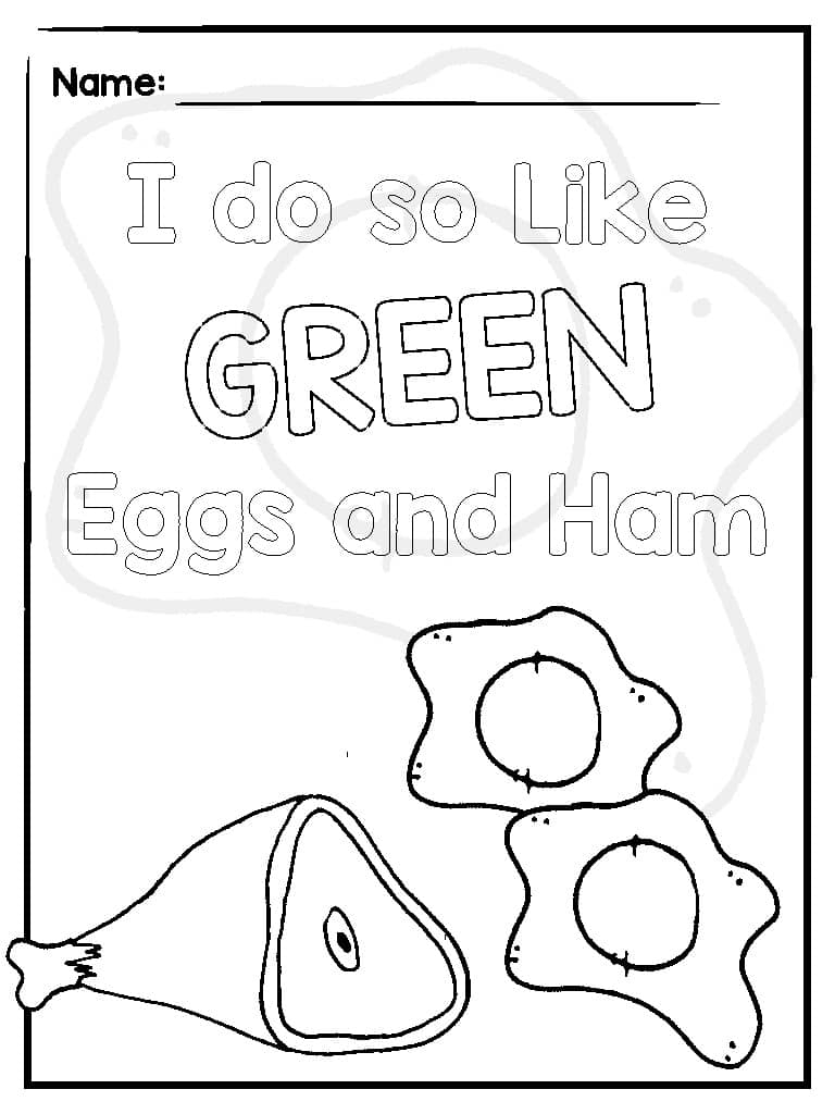Green Eggs And Ham Themed Coloring Sheets By KMS Classroom Creations Green Eggs And Ham Themed Coloring Sheets By KMS Classroom Creations