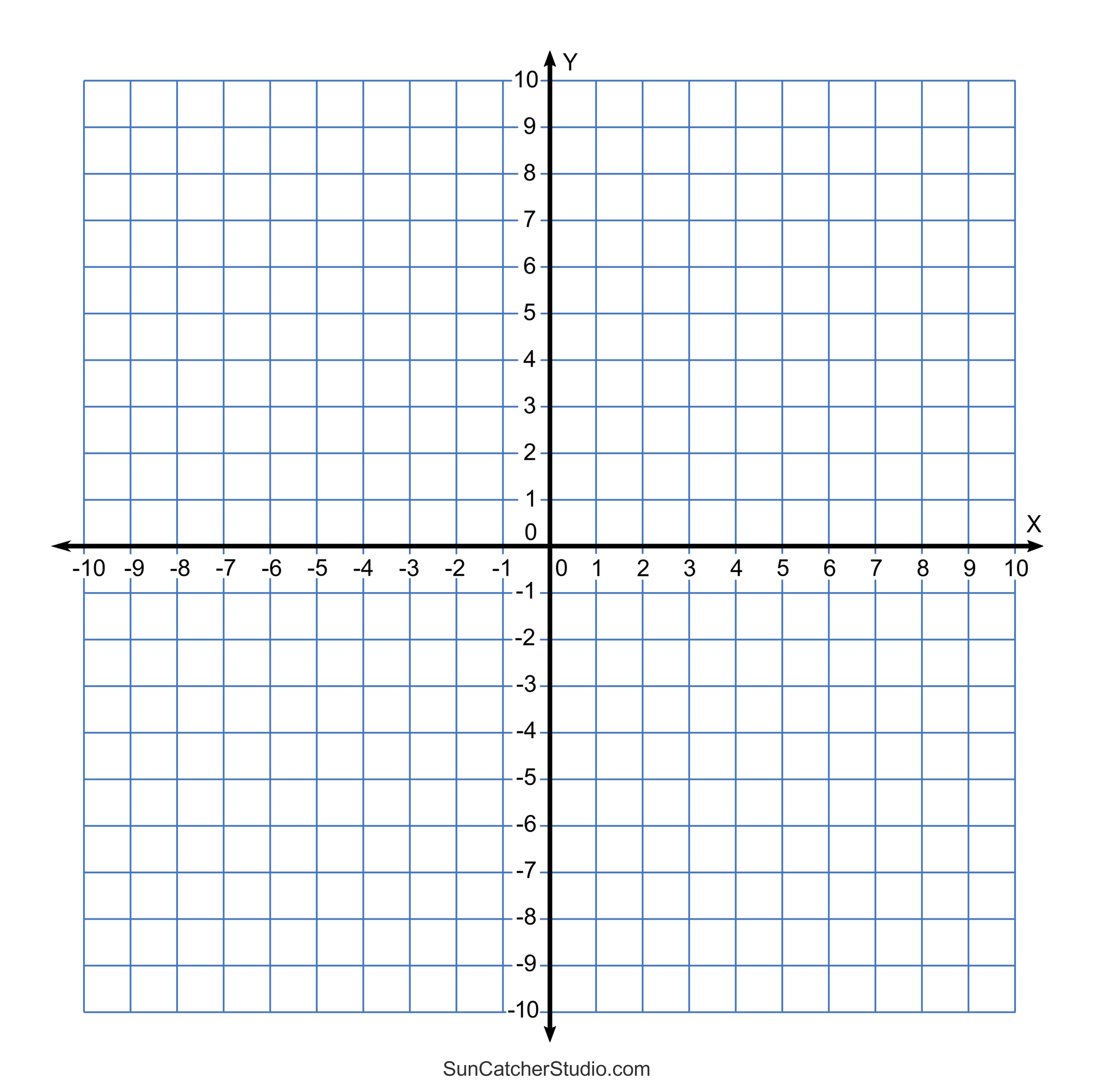 Grid Paper Printable 4 Quadrant Coordinate Graph Paper Templates Free Printables Lettering SVG Files Tools Apps
