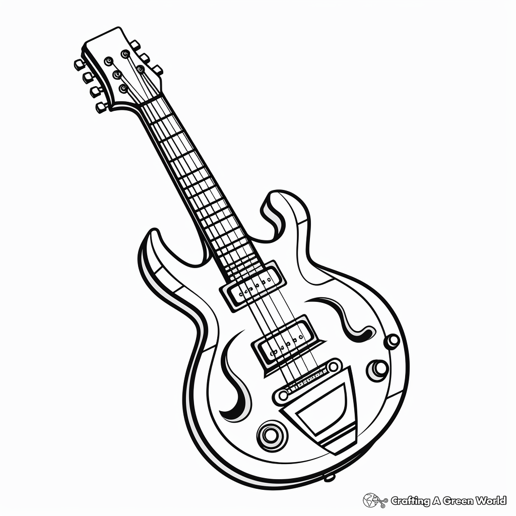 Guitar Coloring Pages Free Printable 