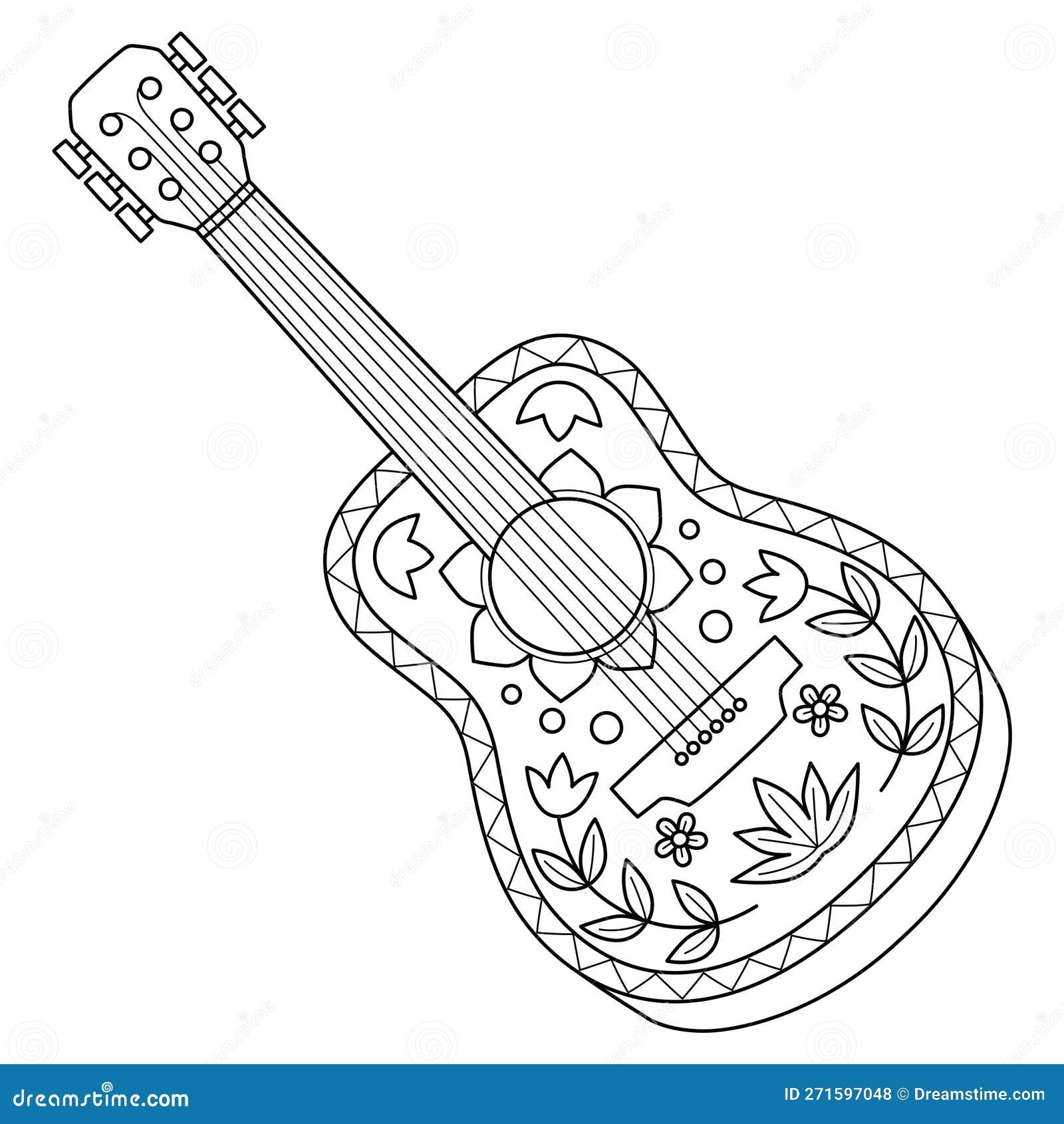 coloring pages of guitars