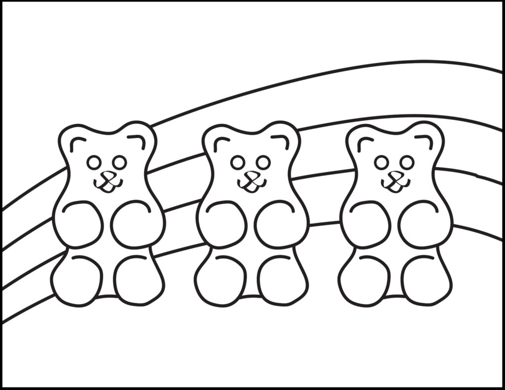 Gummy Bear Coloring Page Roaring Spork