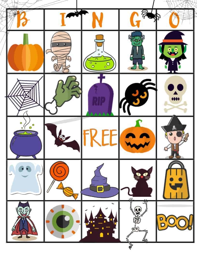 Halloween Bingo Free Printable Printable Party Favors