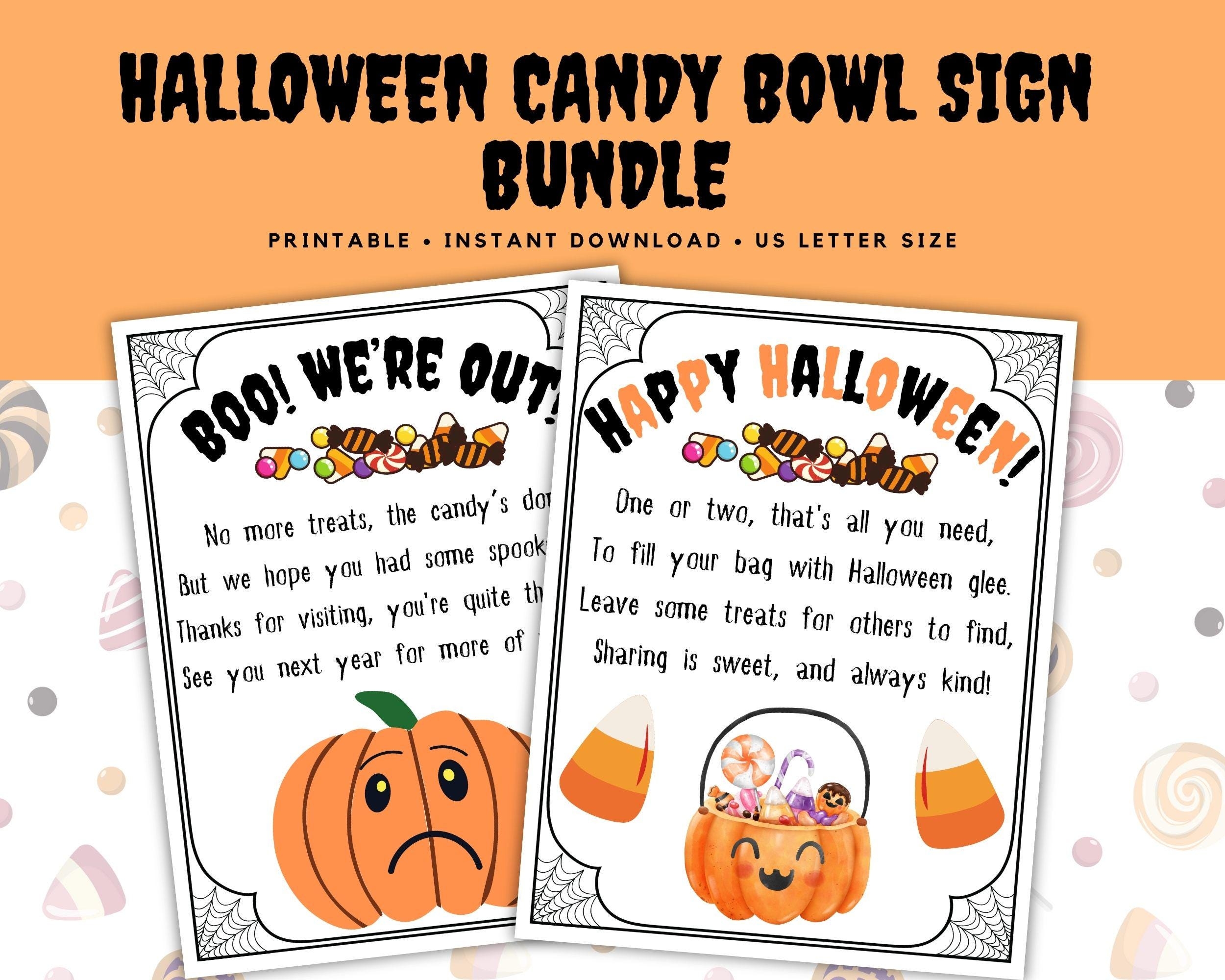 printable candy bowl sign