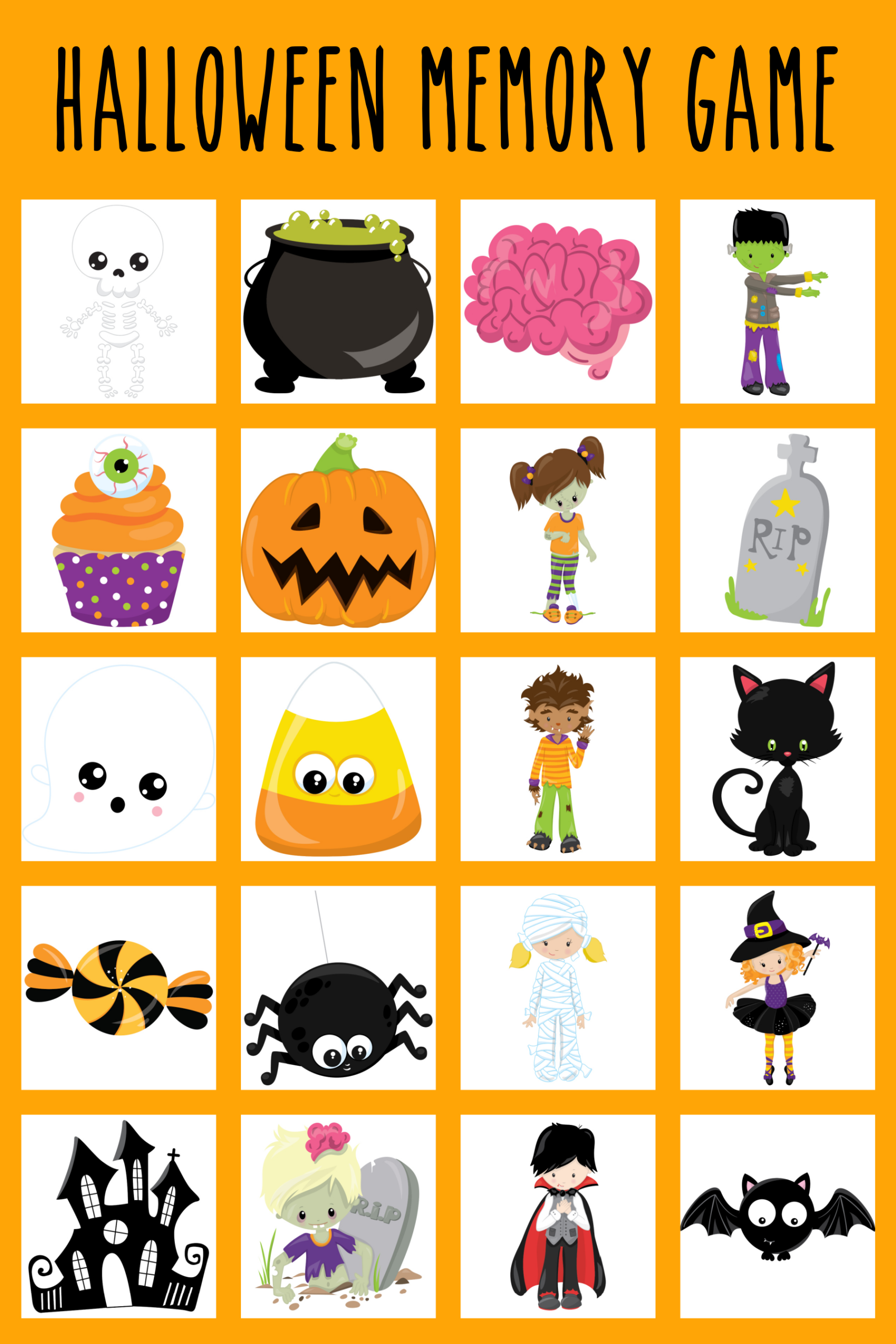 Halloween Memory Game Free Printable Extreme Couponing Mom Halloween Memory Game Free Printable Extreme Couponing Mom