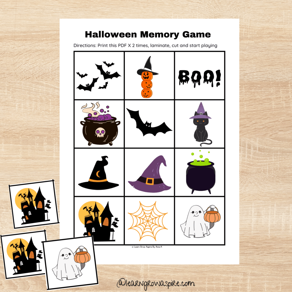 Halloween Memory Game Free Printable Halloween Memory Game Free Printable