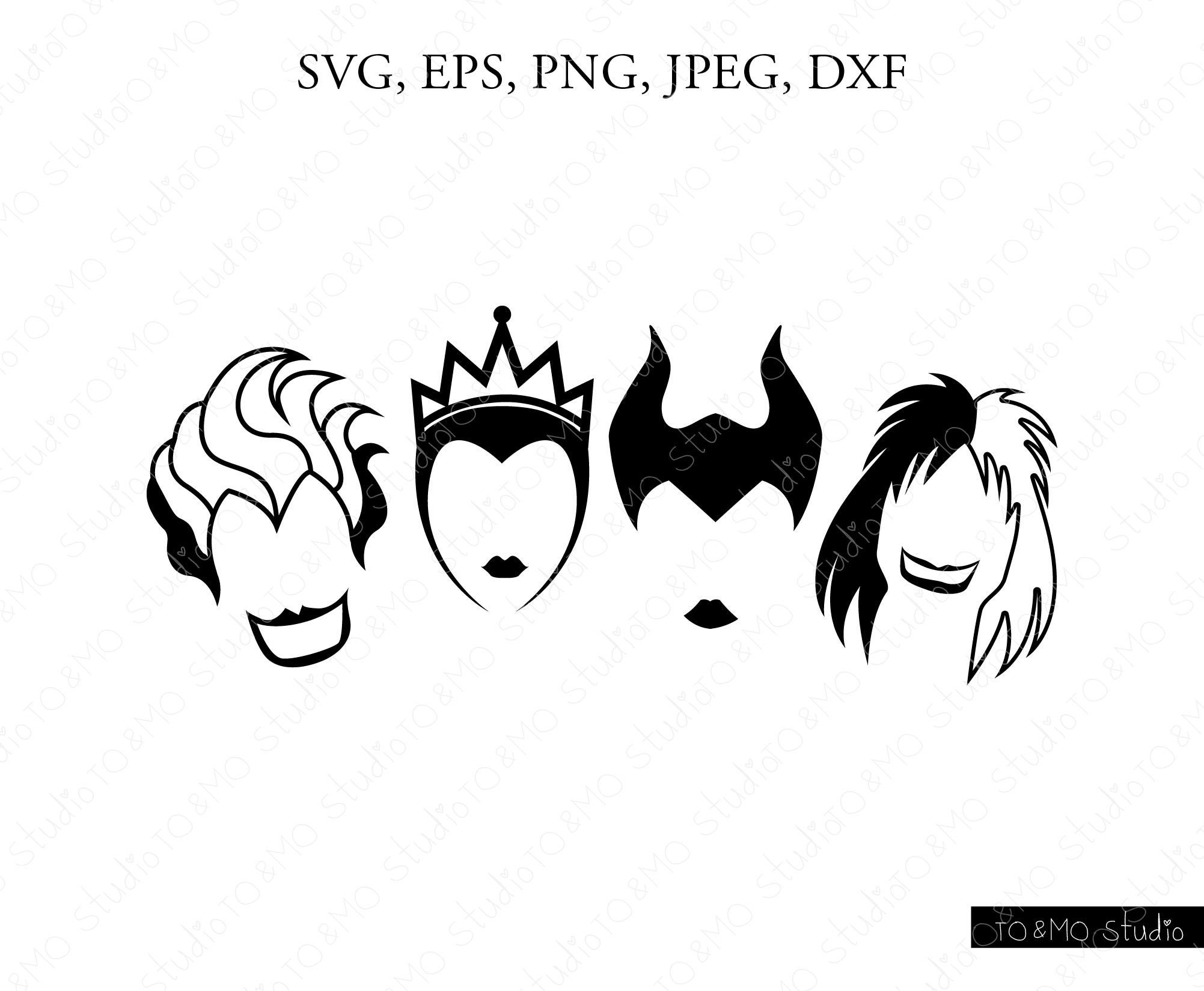 Halloween Villains SVG Maleficent Svg Halloween Svg Evil Queen Svg Cruella Svg Sanderson Svg Cricut Silhouette Cut Files Etsy