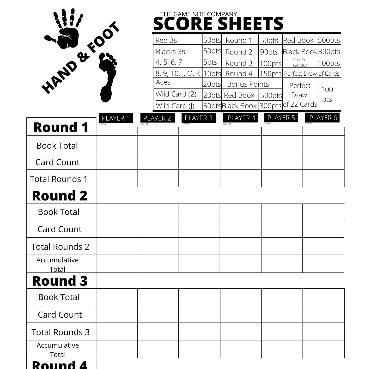 Hand And Foot Score Card Hand And Foot Score Sheets And Score Pads Printable File PDF Download 8 5x11 Etsy Hand And Foot Score Card Hand And Foot Score Sheets And Score Pads Printable File PDF Download 8 5x11 Etsy
