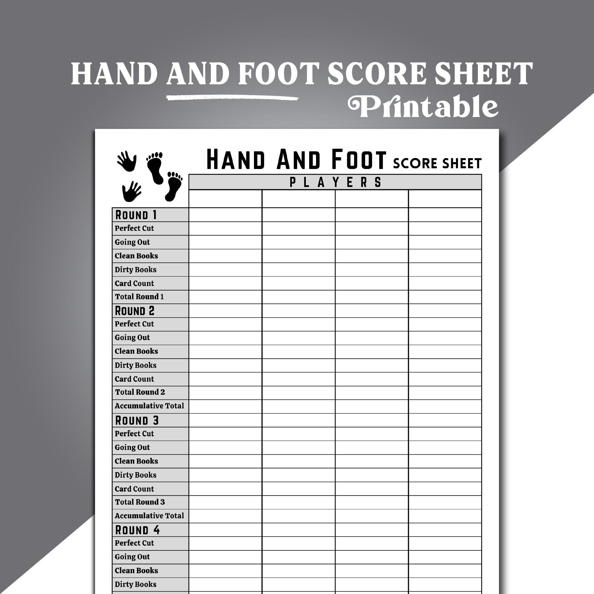 Hand And Foot Score Sheets Hand And Foot Card Game Score Sheets Printable Hand And Foot Game Score Pad Hand And Foot Score Card Etsy Hand And Foot Score Sheets Hand And Foot Card Game Score Sheets Printable Hand And Foot Game Score Pad Hand And Foot Score Card Etsy