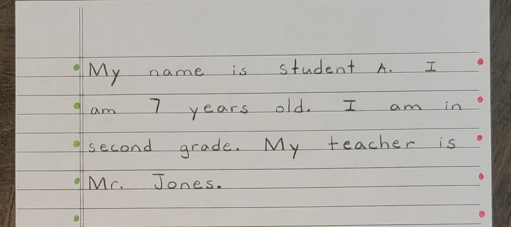 Handwriting Skills Writing On Single Lines