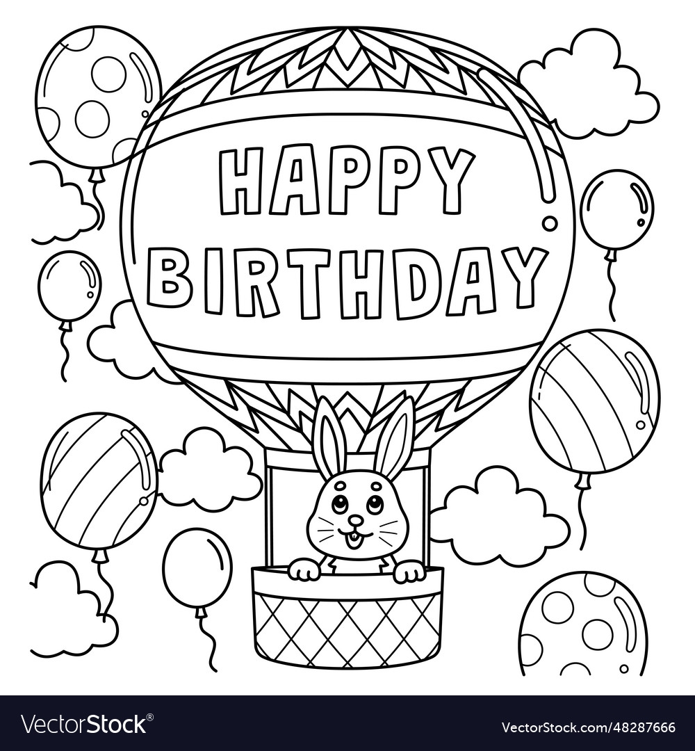 coloring pages of hot air balloons