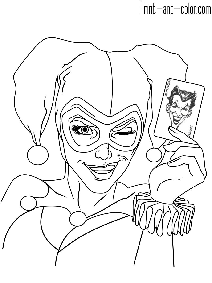 Harley Quinn Coloring Pages Print And Color