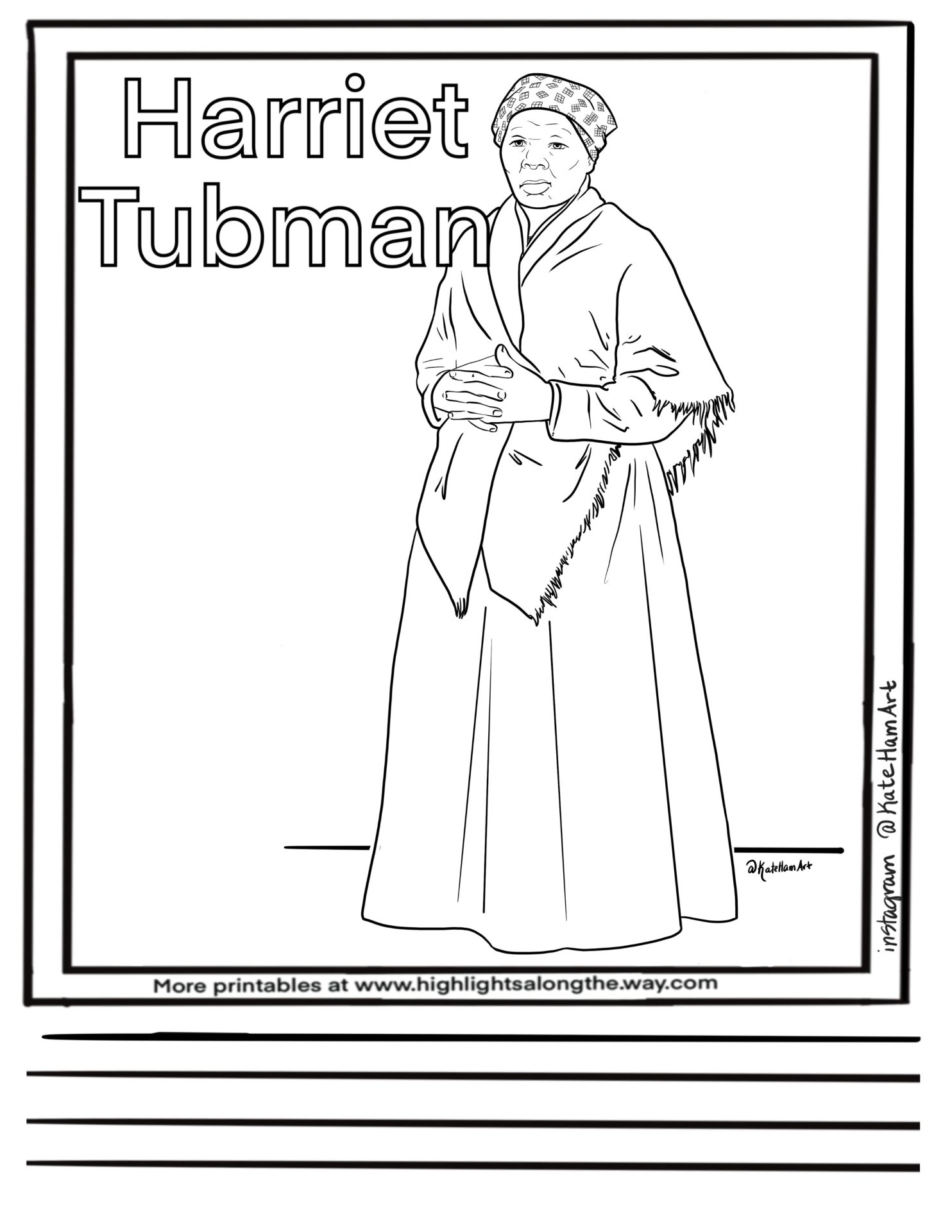 harriet tubman coloring pages