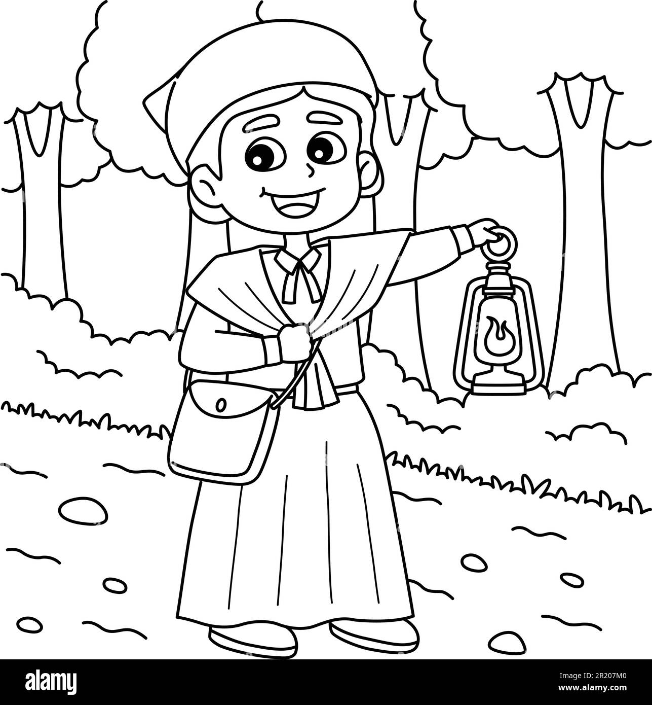 Harriet Tubman Of Juneteenth Coloring Page Stock Vector Image Art Alamy
