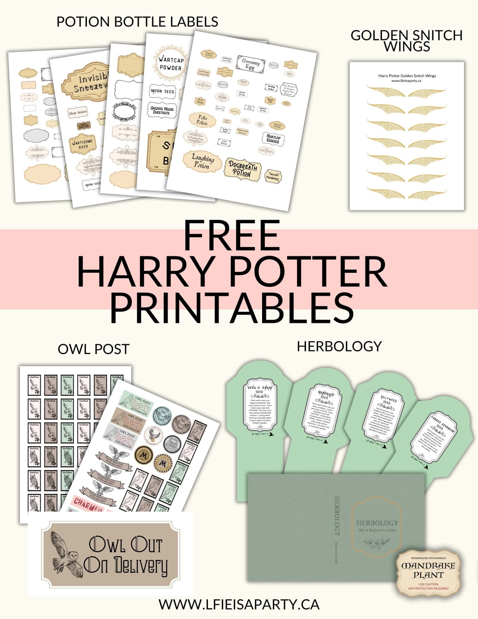 harry potter printable decorations