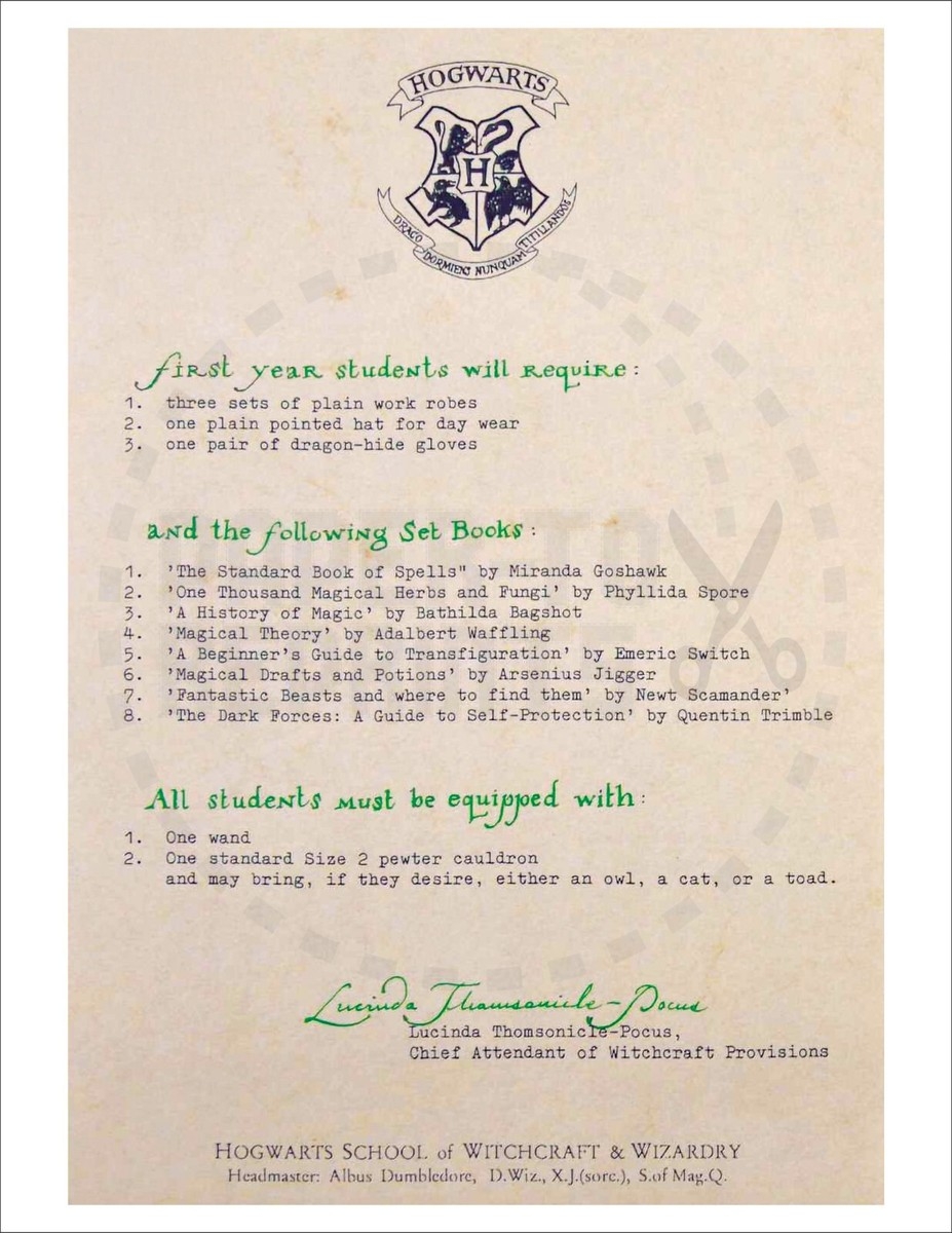 HARRY POTTER HOGWART ACCEPTANCE LETTER SET 3 PECES REPLICA REPRINT EBay HARRY POTTER HOGWART ACCEPTANCE LETTER SET 3 PECES REPLICA REPRINT EBay
