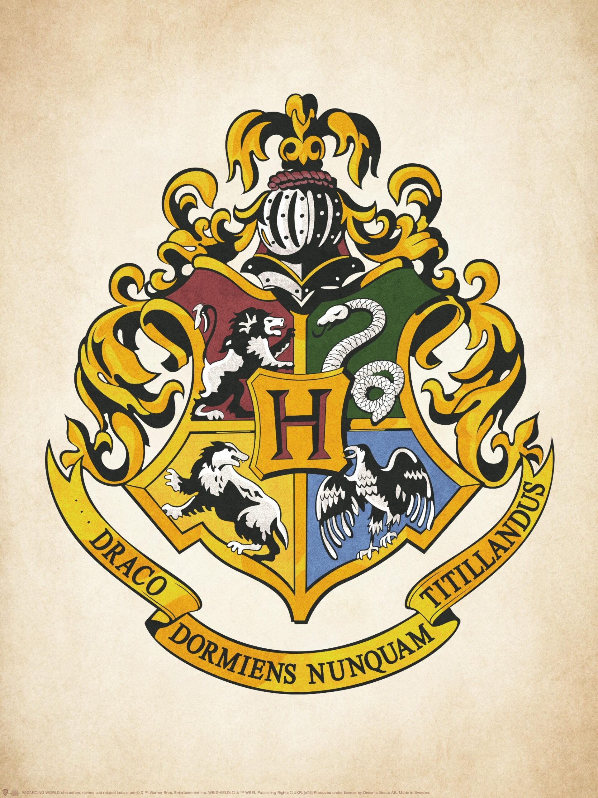 Harry Potter Hogwarts Crest Print Poster For Wall Art Desenio
