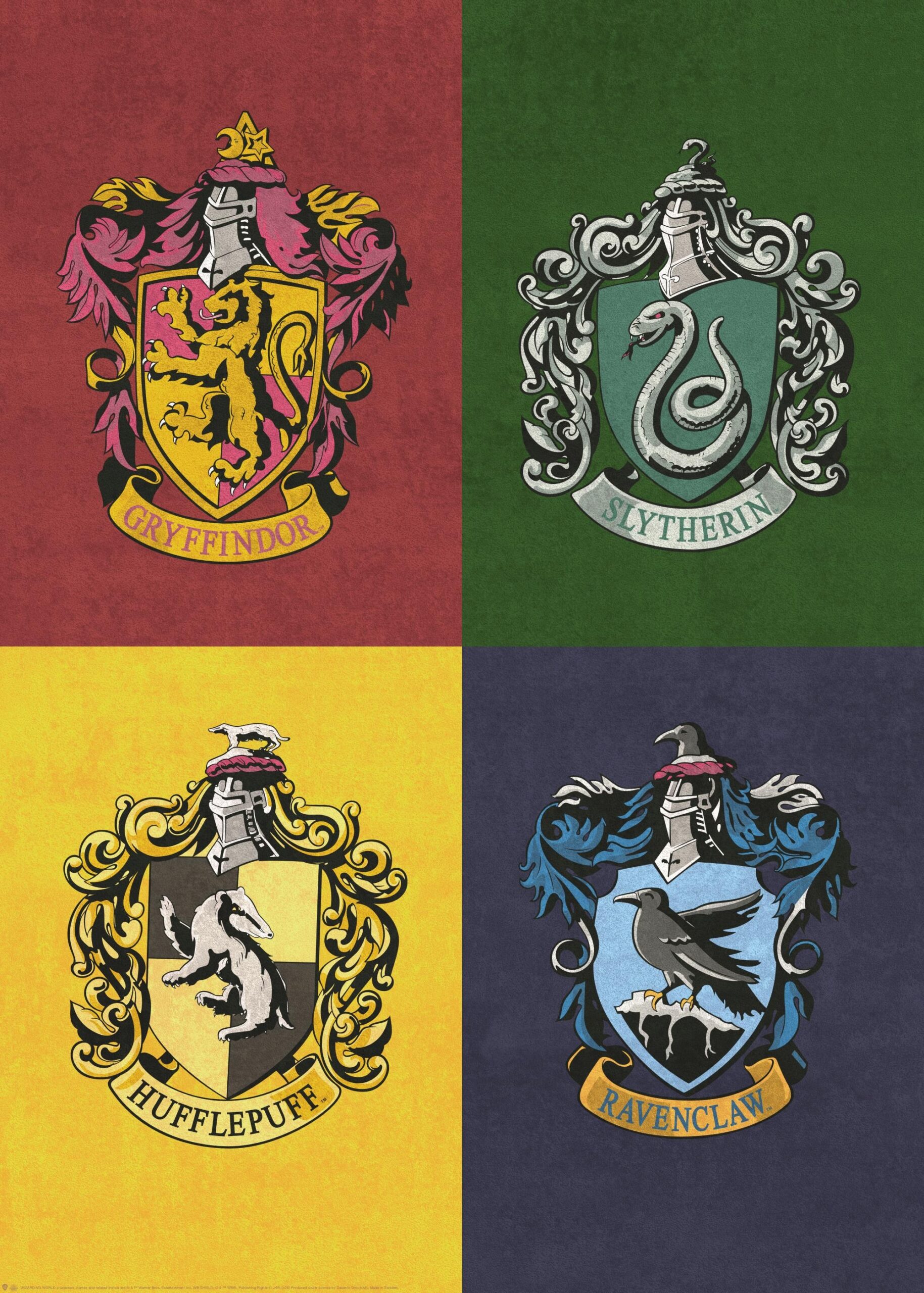 Harry Potter House Crests Poster Poster Store US