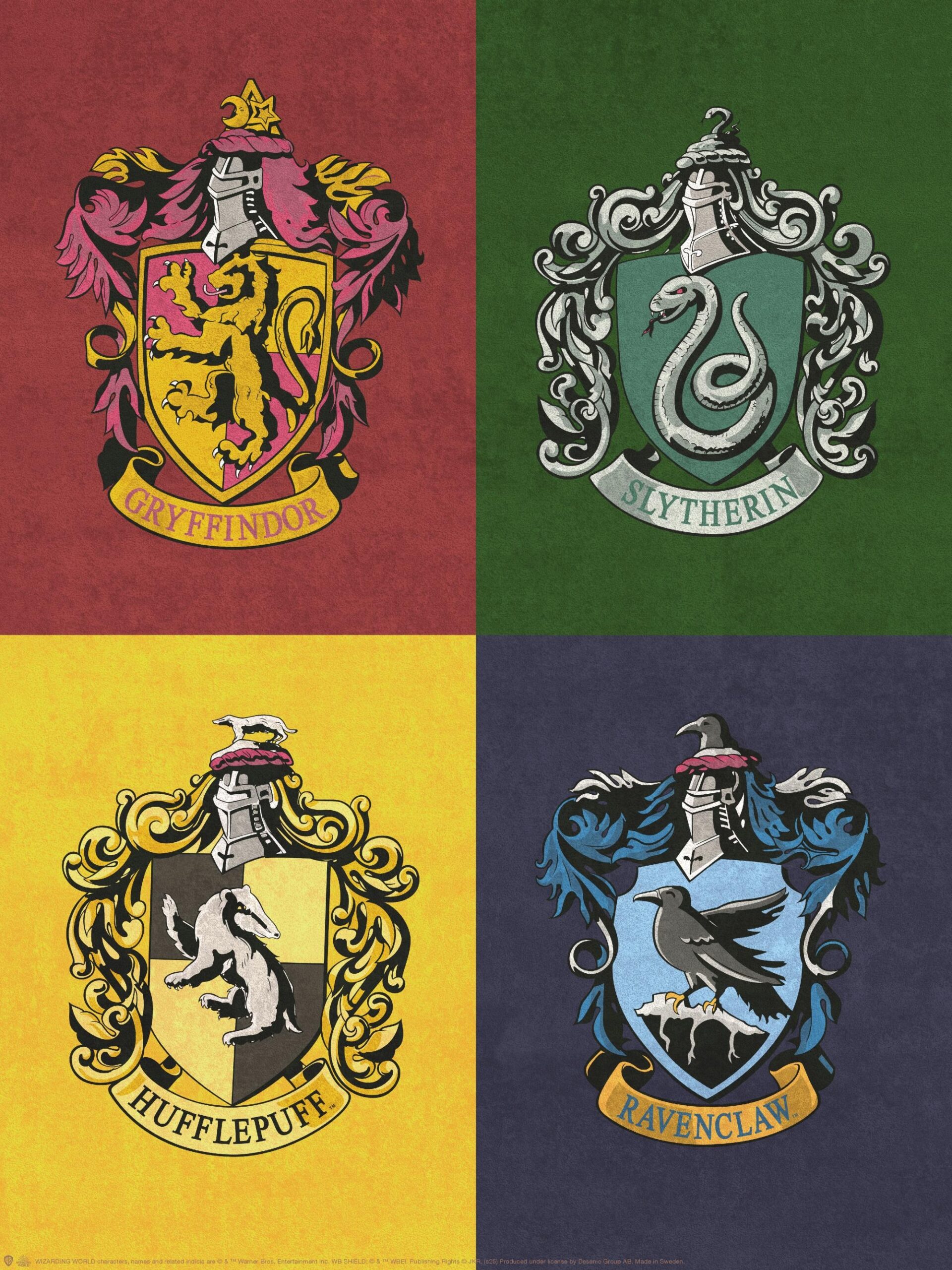 Harry Potter House Crests Poster Poster Store US