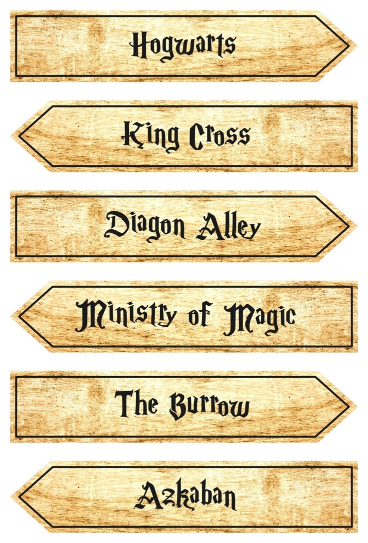 Harry Potter Signs 15 Free PDF Printables Printablee