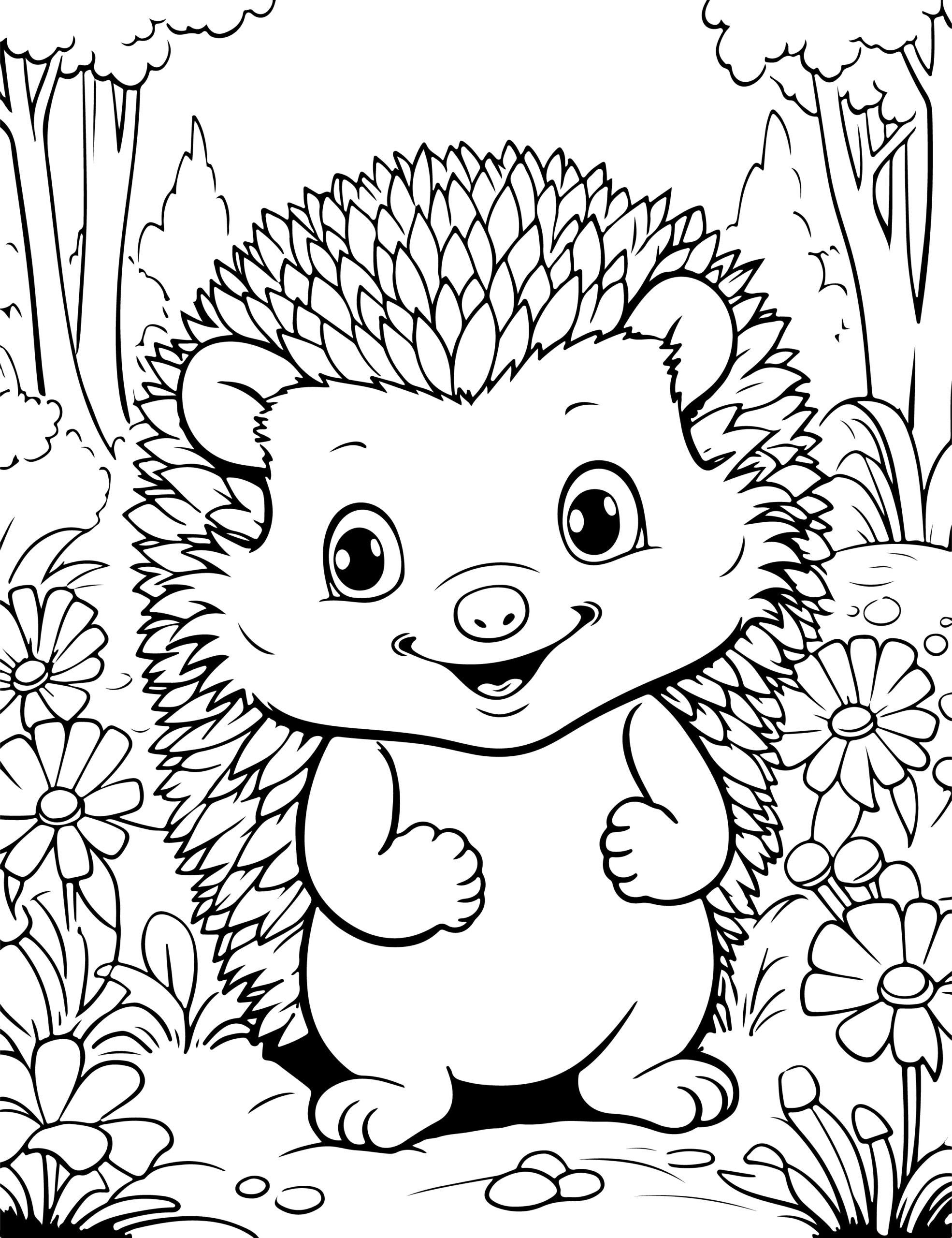 Hedgehog Coloring Book Stress Relief And Relaxing Hedgehog Designs Made By Teachers