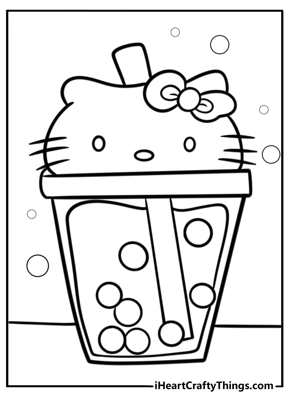 birthday hello kitty coloring pages