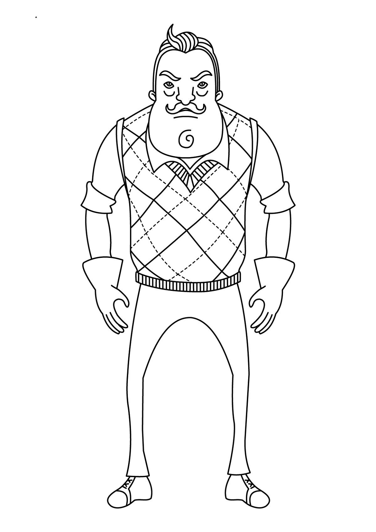 Hello Neighbor Coloring Pages K5 Worksheets