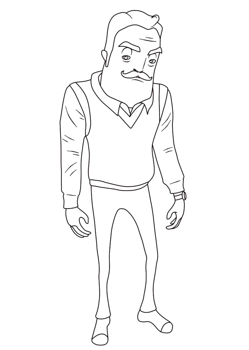 Hello Neighbor For Free Coloring Page Download Print Or Color Online For Free
