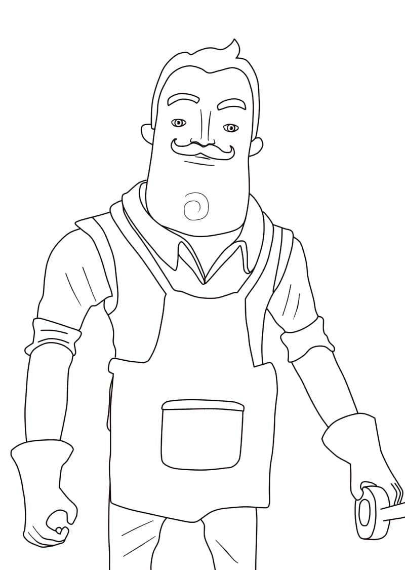 Hello Neighbor Free Coloring Page Download Print Or Color Online For Free