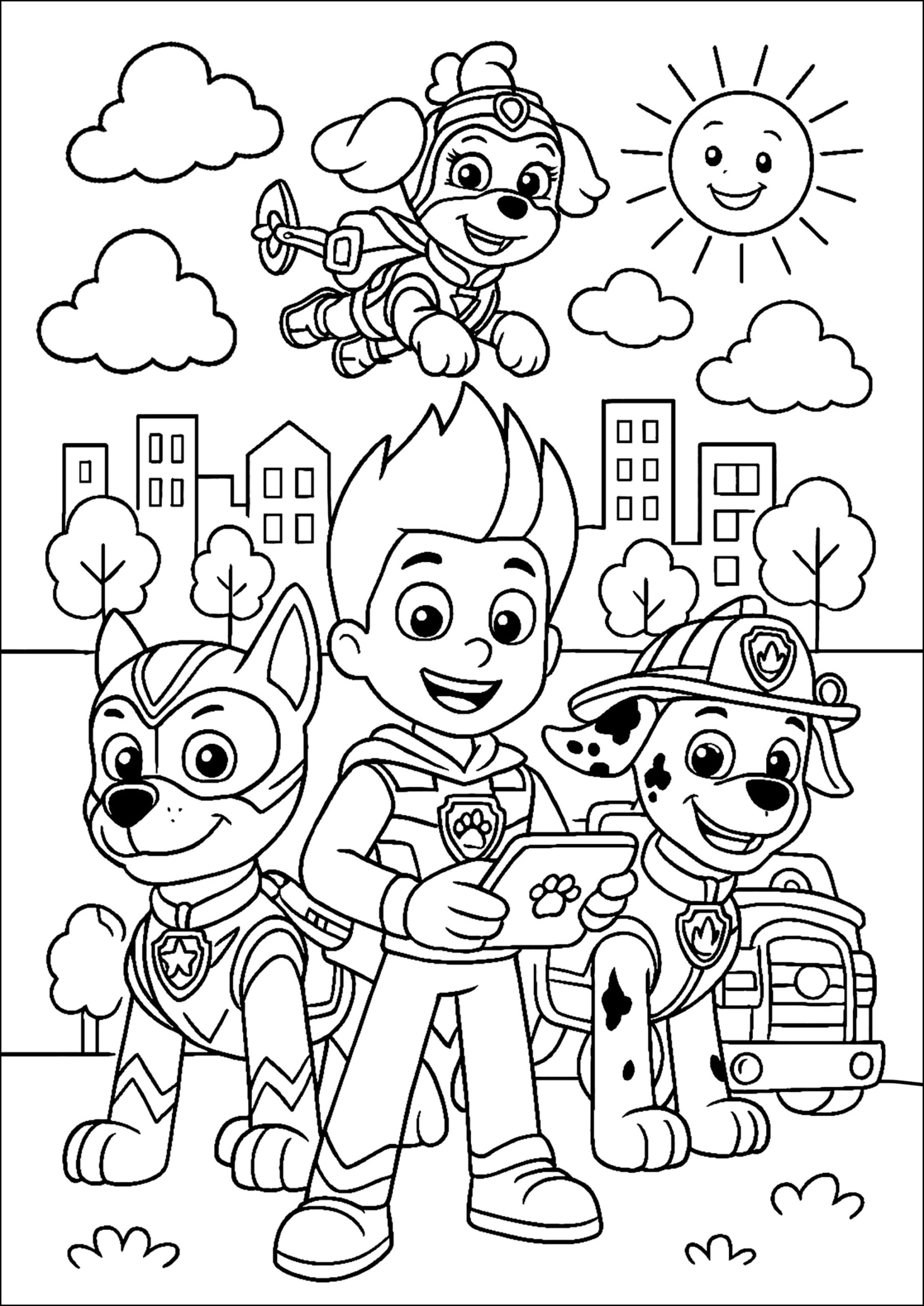Heroic City Adventures Paw Patrol Coloring Pages