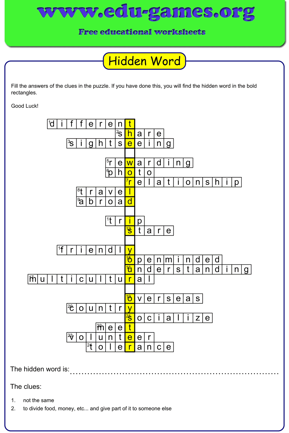 crossword builder printable
