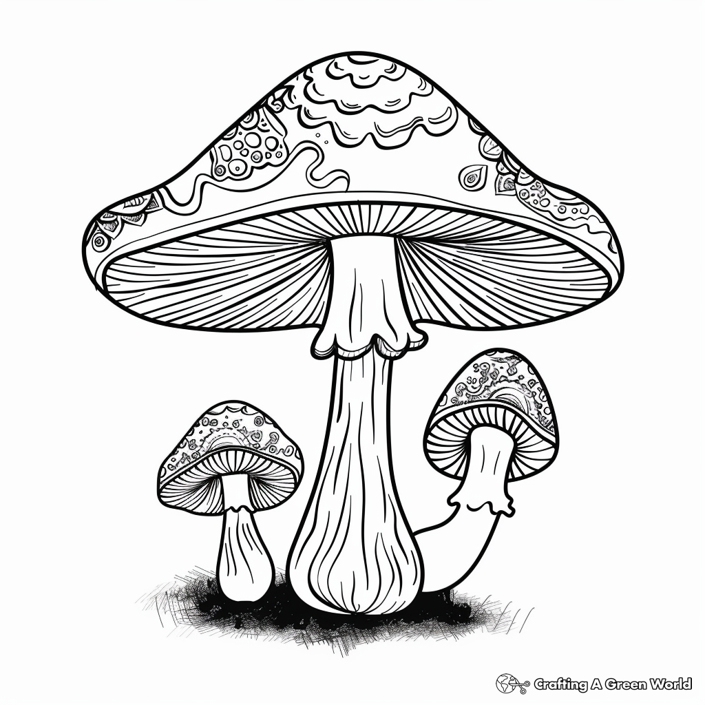Hippie Mushroom Coloring Pages Free Printable Hippie Mushroom Coloring Pages Free Printable