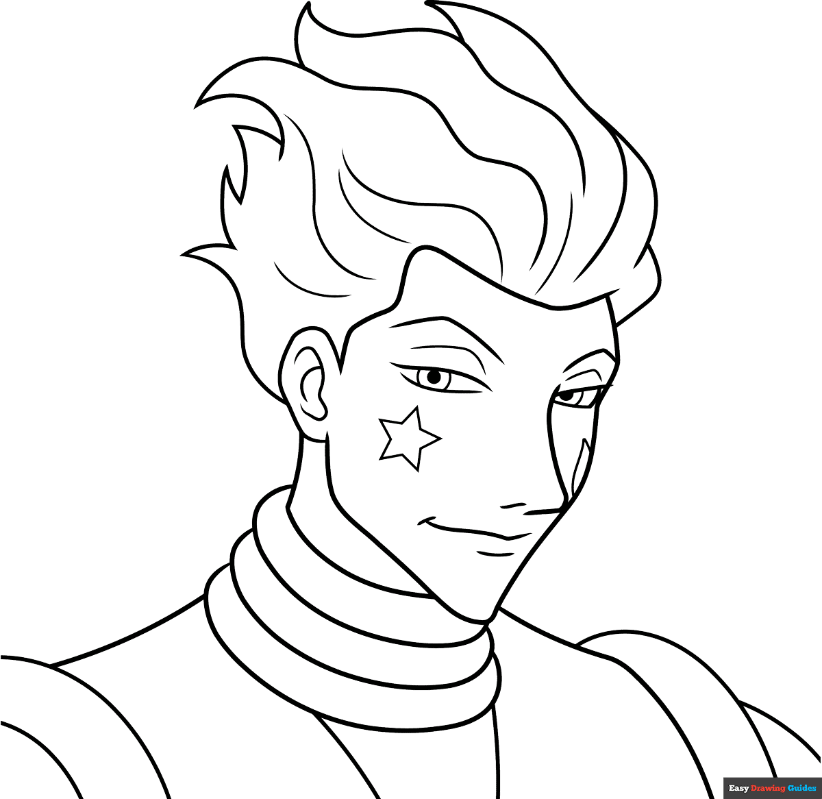 Hisoka From Hunter X Hunter Coloring Page Easy Drawing Guides